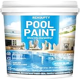 Pool Paint Ocean Blue 1 Gal, Water-Based Acrylic Resin Concrete Coating | 1 Gallon Ocean Blue Pool Paint Water-Based Acrylic Resin, Durable For Concrete &amp; Fiberglass, Underground &amp; Aboveground Pond