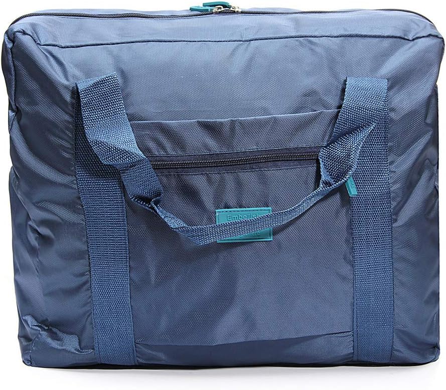 Navy Color Durable Portable Travel Bag Nylon Waterproof Storage Bag Organizer For Shoes Clothes Luggage Case High Capacity Suitcase Tote