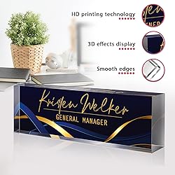 Custom Office Name Plate for Desk - Desk Name Plate