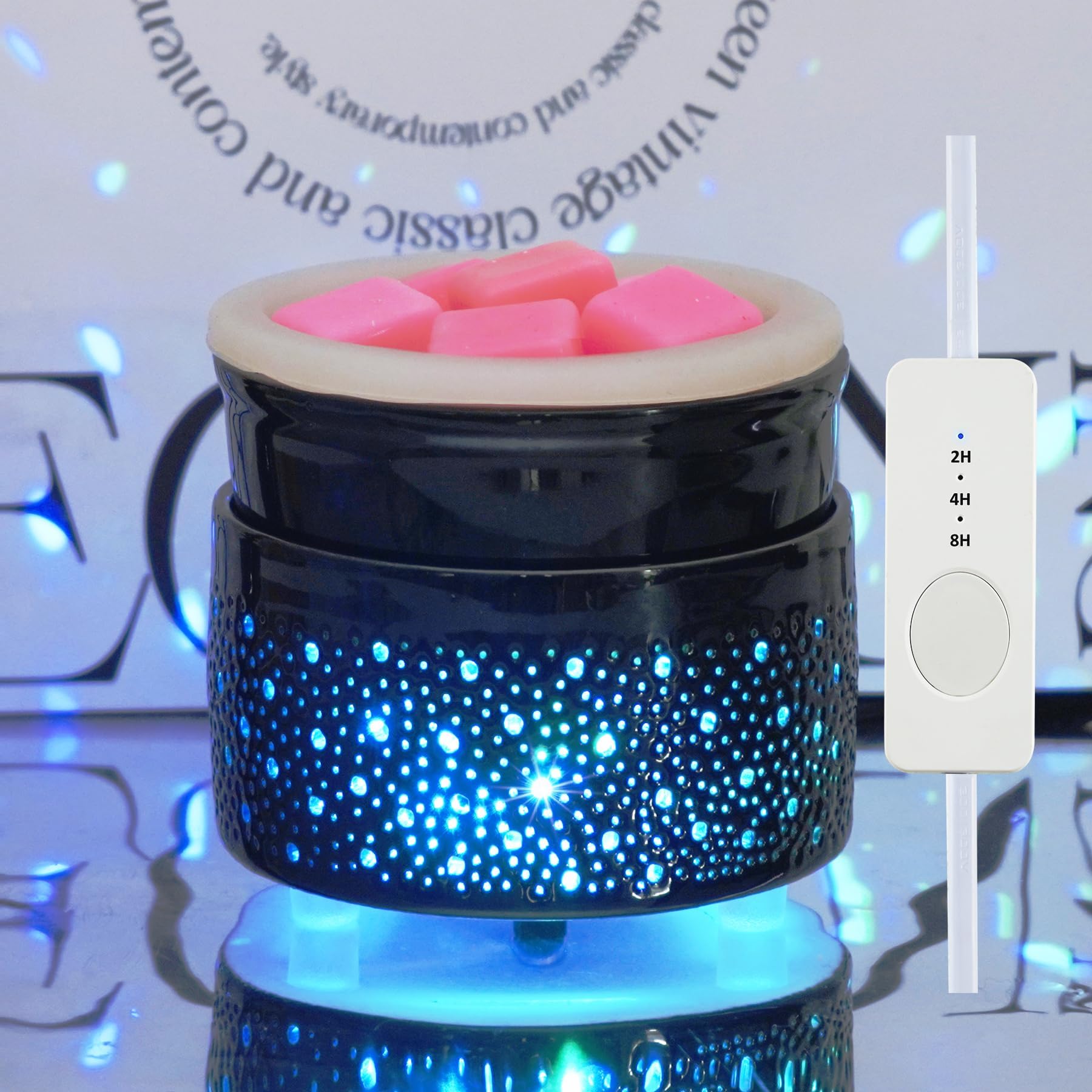 Photo 1 of (missing bottom pieces) Geronland Wax Melt Warmer with Timer Silicone Dish Ceramic 3-in-1 Wax Burner Electric Candle Wax Warmer Melter Home Fragrance