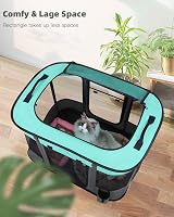 ROMANTIC BEAR Foldable Pet Playpen 100x80x60cm Portable Dog Cat Fence view 3