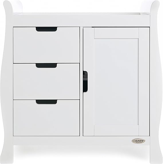 Obaby Stamford Sleigh Changing Unit White Amazon Co Uk Baby
