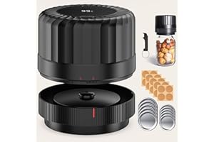 Fully Automatic Mason Jar Vacuum Sealer Kit - Auto Stop Jar Vacuum Sealer for Mason Jars, A Must-Have for Canned Foods Pantry