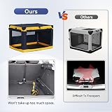 A 4 Pet Dog Travel Crate Large Foldable Soft Crate with Lockable Zipper view 6