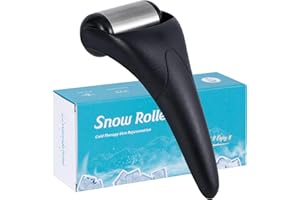 Beomeen Stainless Steel Ice Roller for Face & Eye, Puffiness Migraine Pain Relief, Face Massager Tools Self Care Gift for Men Women, Black