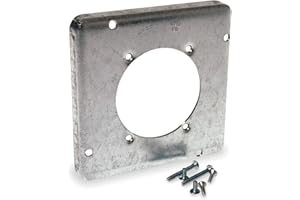 Raco Square Steel 2 Gang Box Cover for 1 Receptacle