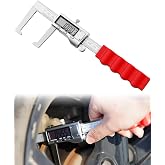 Brake Rotor Measuring Tool, Digital Caliper for Disc Brake Thickness | Rotor Gauge - No Wheel Removal, 6&rdquo; Stainless Steel Vernier Rotor Micrometer, Large LCD, Inch/Metric Modes, Silver