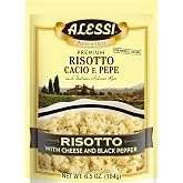 Alessi Autentico, Premium Seasoned Risotto, Italian Arborio Rice, Easy to Prepare, Cacio E Pepe 6.5 Ounce (Cheese &amp; Pepper, Pack of 6)