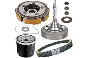 Tuntrol Wet Clutch Kits Fit for Hisun ATV UTV 500 700, Massimo, Menards YardSport, Axis, Qlink, Coleman, Bennche Bighorn, with Belt 25300-F39-0000