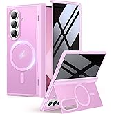 MOBOSI for Samsung Galaxy Z Fold 7 Case with Privacy Screen Protector, [Compatible with Magsafe], [Built-in Kickstand & Full Body Hinge Protection] Magnetic Slim Phone Case for Z Fold7, Pink