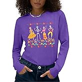 Long Sleeve Shirts for Women - Womens Christian Graphic Tees Religious Sayings Inspirational Tee Tops