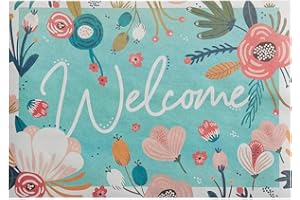 THE SCALLOPED PLACEMATS Paper Placemats for Dining Table – Disposable Straight Edges Color Table Mats Great for Parties and Christmas Table Decorations 10"x14" (Welcome) 50ct