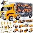 ALOTJOY Toys for Boys,13 Pcs Engineering Die-cast Construction Car Toddler Toys for 3 Year Old Boys Vehicles Gifts Kids Toys for Age 3 4 5 6 7 Year Old Boys