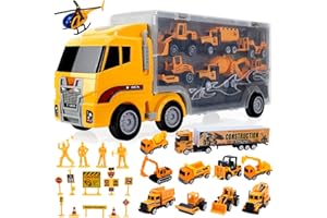 ALOTJOY Toys for Boys,25 Pcs Engineering Die-cast Construction Car Toddler Toys for 3 Year Old Boys Vehicles Gifts Kids Toys for Age 3 4 5 6 7 Year Old Boys