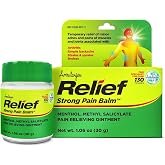 Amrutanjan Relief Strong Pain Balm for Men &amp; Women - Joint &amp; Muscle Pain Relief Rub, Topical Ointment Rub for Arthritis, Bruises, Backache, Knees, Joints, Strains &amp; Sprains, Fast Acting- 1.06 oz (30g)