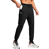 Pudolla Men's Lightweight Jogger with Pockets 4-Way Stretch Sweatpants Workout Runing Athletic Track Pants