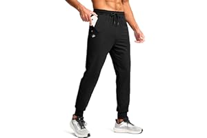 Pudolla Men's Lightweight Jogger with Pockets 4-Way Stretch Sweatpants Workout Runing Athletic Track Pants