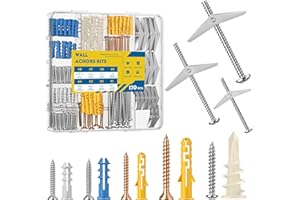 Pawfly Self Drilling Drywall Anchors, Heavy Duty Wall Anchors for Drywall, Toggle Bolts for Drywall & Hollow Walls, Carbon St