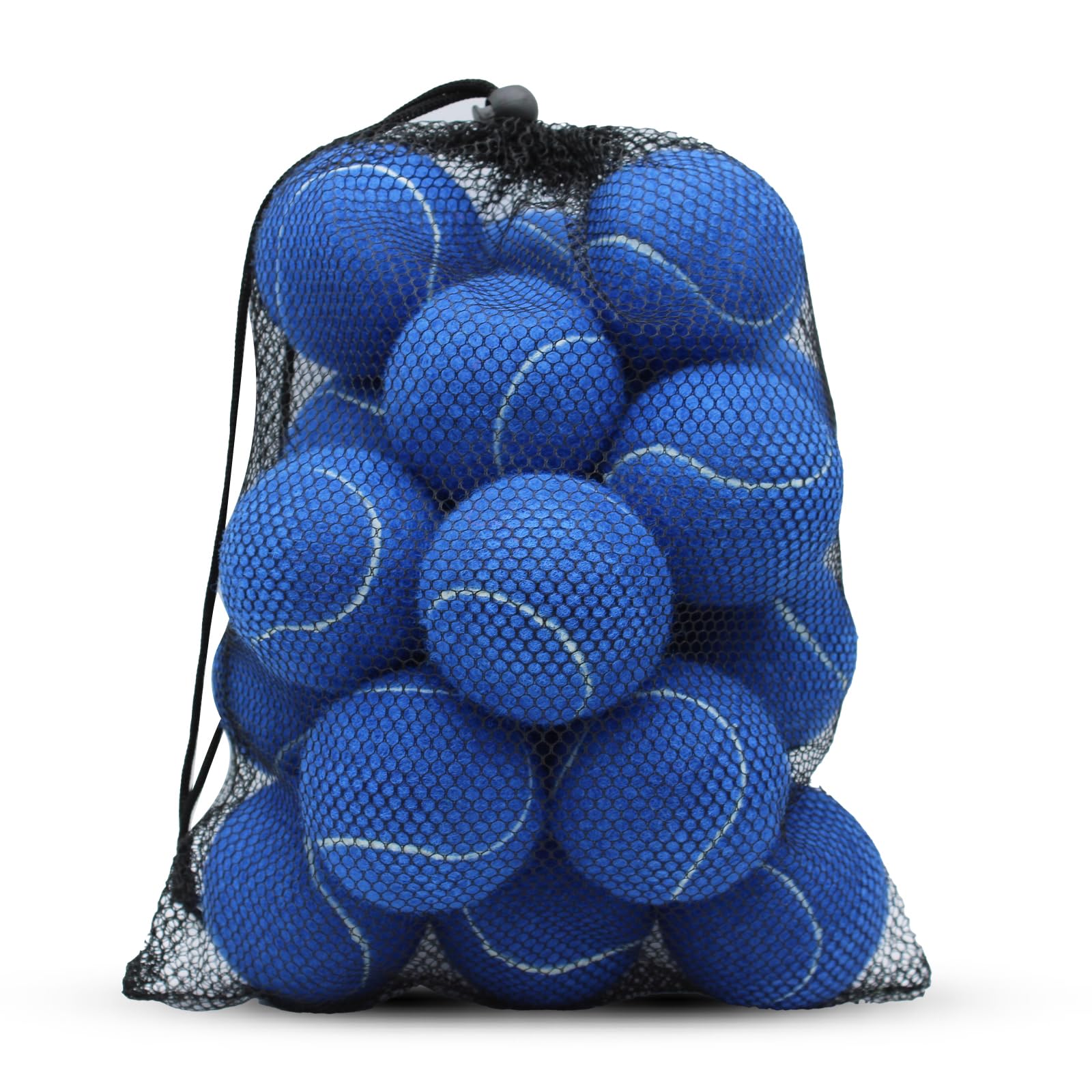 SHYUJAJIE Tennis Balls, 20 Pack Training Tennis Balls,High Elasticity Practice Tennis for Beginner, Exercise Playing Balls for Pet Dog (Dark Blue)
