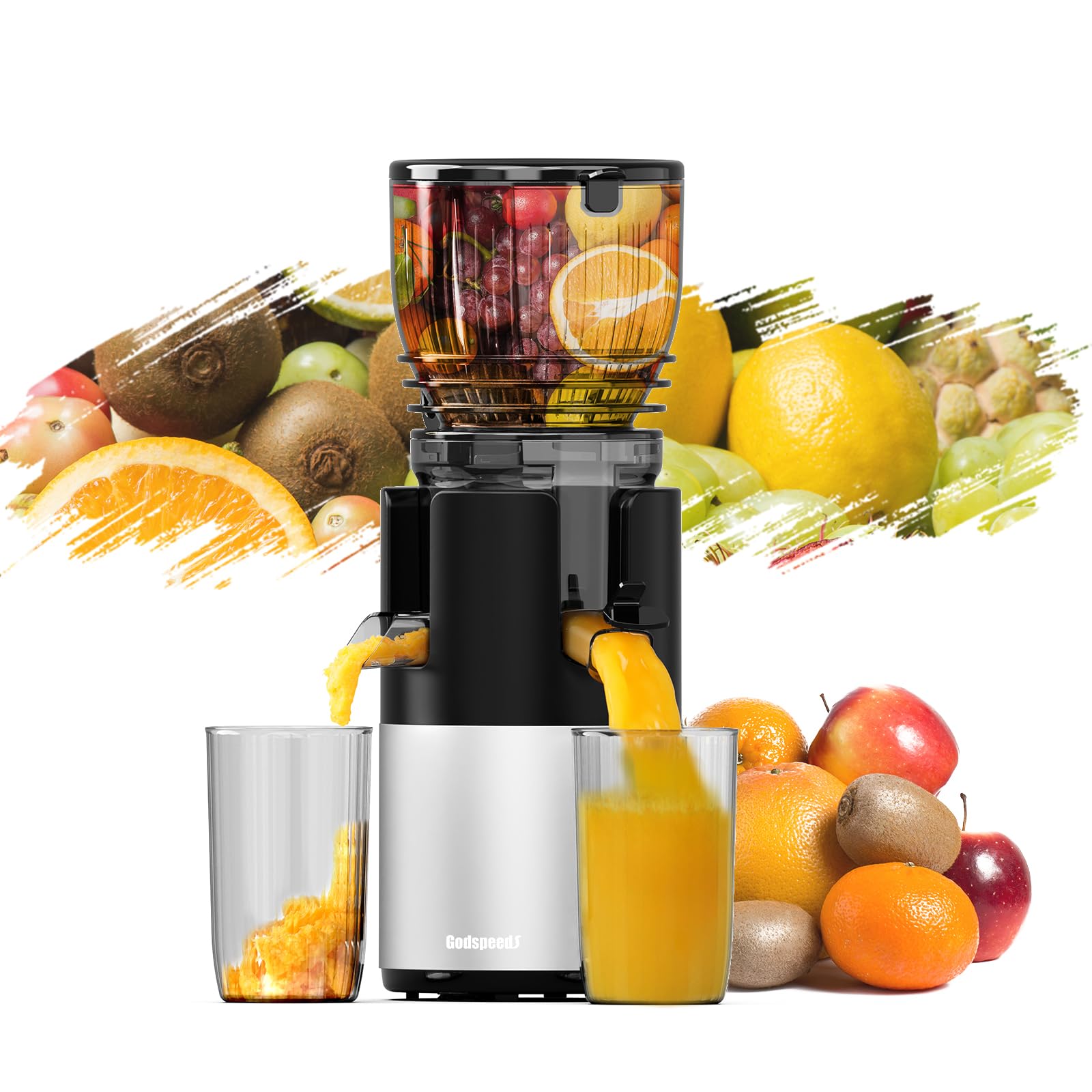 Photo 1 of Godspeeds® Cold Press Juicer Machine, Slow Juicer with 5.8" Wide Feed Chute, Easy Clean Toothed Filter & Powerful Masticating Technology - Ideal Gift for Wellness & Holistic Lifestyle Fans