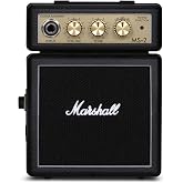 Marshall MS2 Battery-Powered Micro Guitar Amplifier | 1W 2" Speaker | Volume, Tone and Overdrive Controls | 9V Battery or AC-powered