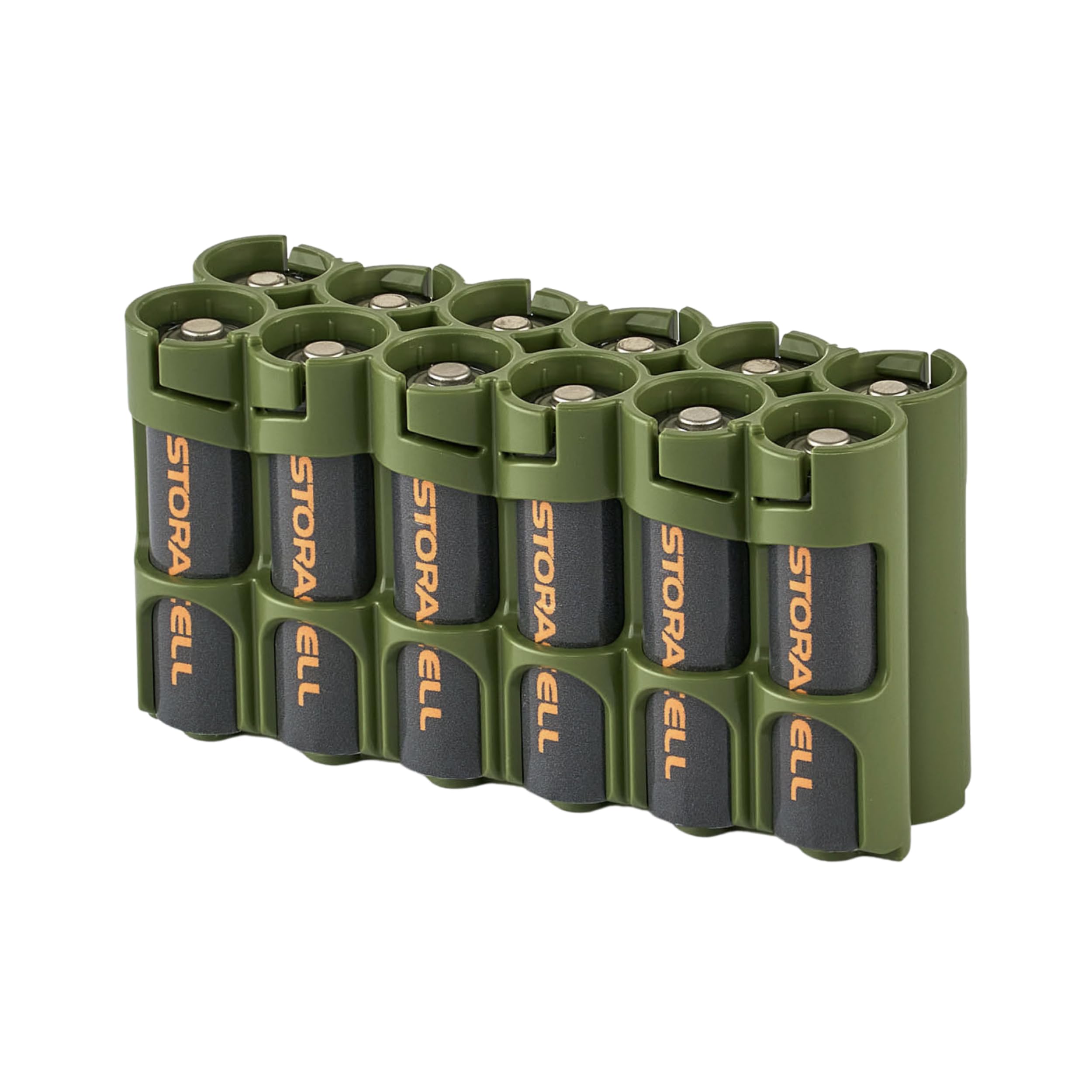 PowerPax 12 AA Battery Caddy - Military Green