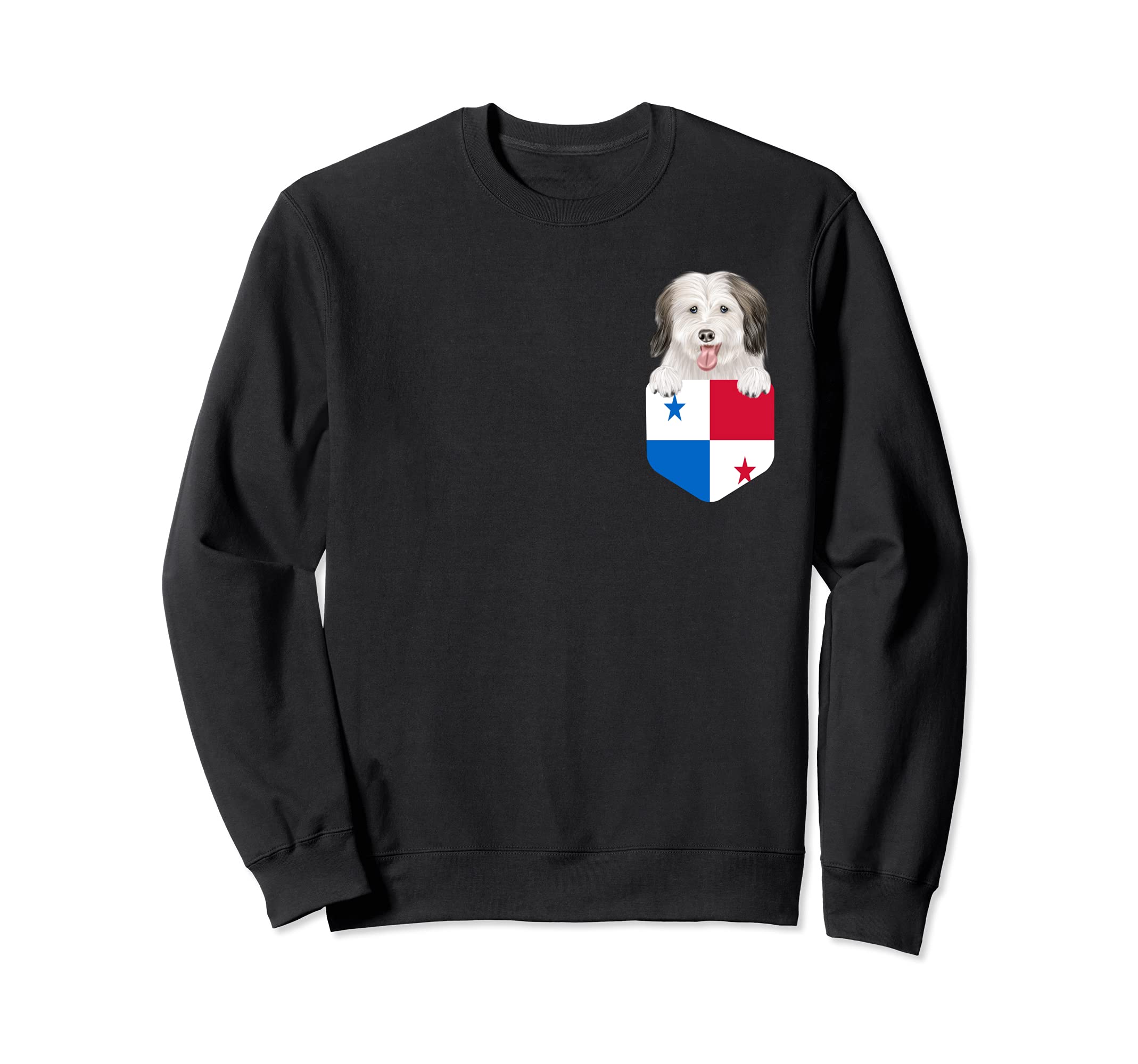 Panama Flag Coton de Tulear Dog In Pocket Sweatshirt