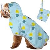 SlowTon Dog Raincoat Waterproof Hooded Jacket with Reflective Strip view 1