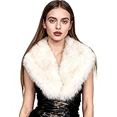 XEPST Faux Fur Shawl for Women, Women's Faux Fur Collar Scarf Wrap Winter Neck Warmer