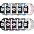 Posharra 10 Pack Sport Bands Compatible with Apple Watch Band 38mm 40mm 41mm 42mm 44mm 45mm 46mm 49mm Women Men, Soft Silicone Waterproof Strap for Apple Watch SE Ultra iWatch Series 10 9 8 7 6 5 4 3