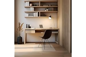 WISTERY Office Chair Mat for Hardwood Floor,28"X30" Smooth Glide Slip Resistant Desk Chair Mat Hard Wood Floor Protector,Stay in Place Plastic Computer Chair Mats for Rolling Office Chairs Not for Carpet