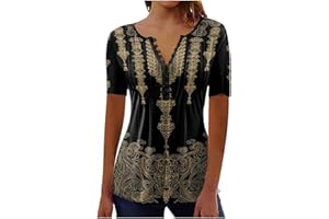 ATOYSOY Summer Blouses for Women 2023 Fashion Lace 3/4 Sleeve Dress Shirts Dressy Casual Business Long Ladies Tops Boho Blouse…