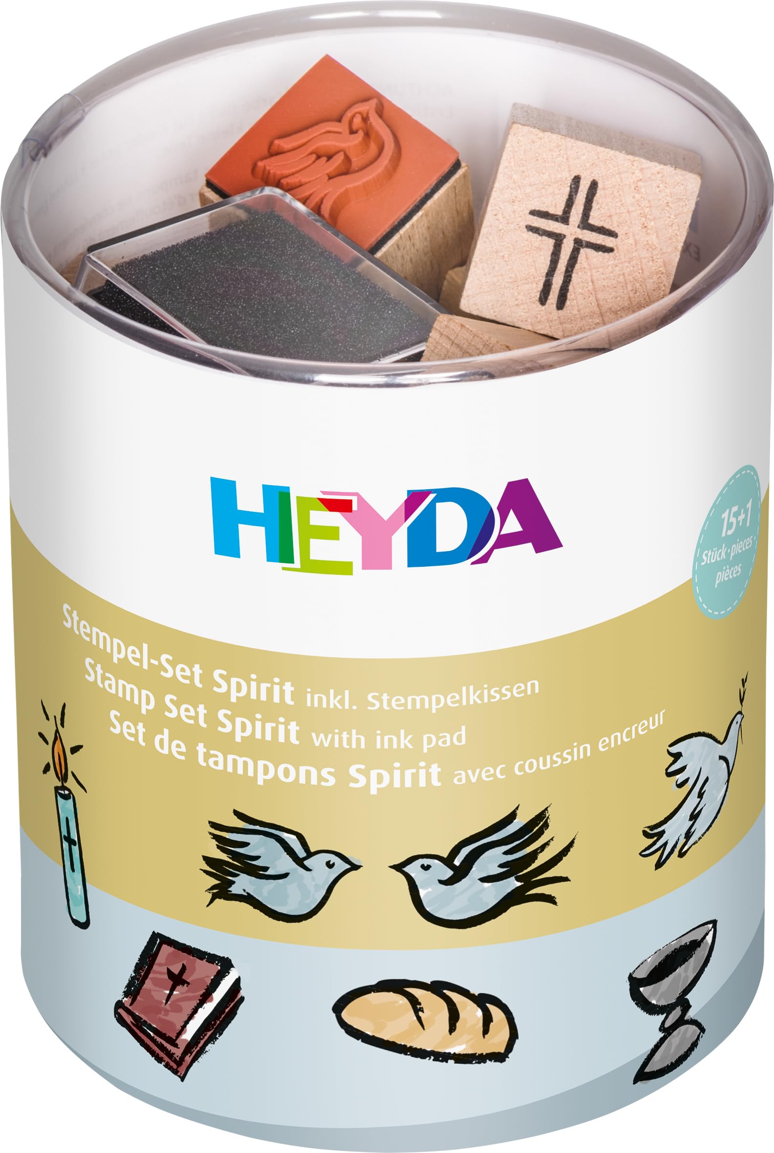Heyda 204888483 Heyda 204888483 Stamp Tin (Spirit) Motif Size: Approx. 1.5 x 1.5 cm