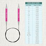 KnitPro Zing Fixed Circular Needles 40" 100cm Size 10.00mm view 4