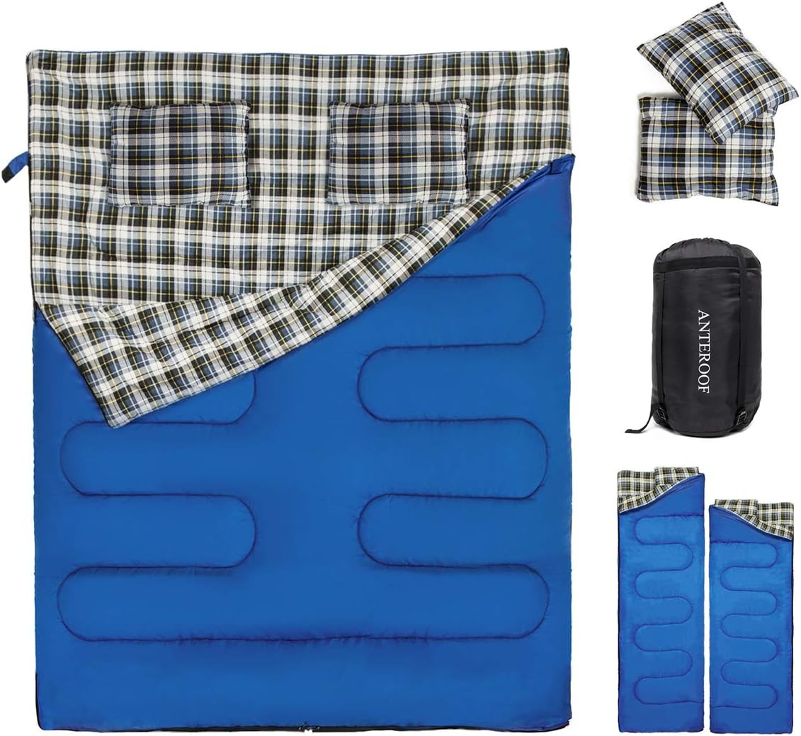 Amazoncom Double Sleeping Bag 2 Person Sleeping Bags With 2 Pillows Adults Teens Portable Lightweight Xl Camping Sleeping Bag For Camping Backpacking Hiking Outdoor Amazoncom Double Sleeping Bag 2 Person Sleeping Bags With 2 Pillows Adults Teens Portable Lightweight Xl Camping Sleeping Bag For Camping Backpacking Hiking Outdoor