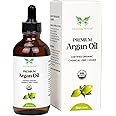 Celestial Psyché USDA Certified Organic Argan Oil (4 Oz) 100% Pure Natural, Chemical-Free, Vegan, Hexane-Free, Healthy Hair Growth, Scalp Care, Skin Hydration, Natural Beauty Enhancement