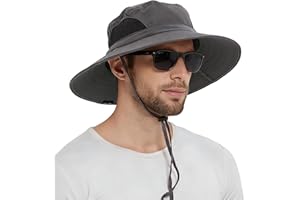 EINSKEY Sun Hat for Men/Women, Waterproof Wide Brim Bucket Hat UV Protection Boonie Hat for Fishing Hiking Garden Beach