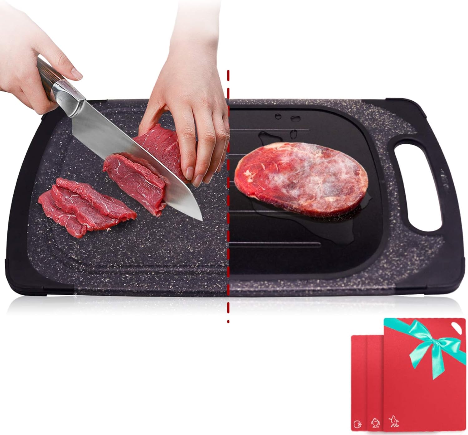 Woperfy 2 in 1 Defrosting Tray Cutting Board, Thawing Plate
