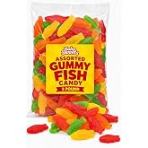 Bulk Gummy Fish Candy 3 lb Assorted Fruit Flavored | Soft &amp; Chewy, Colorful Bite Size, For Parties, Candy Buffets, Treat Bags &amp; Snacks
