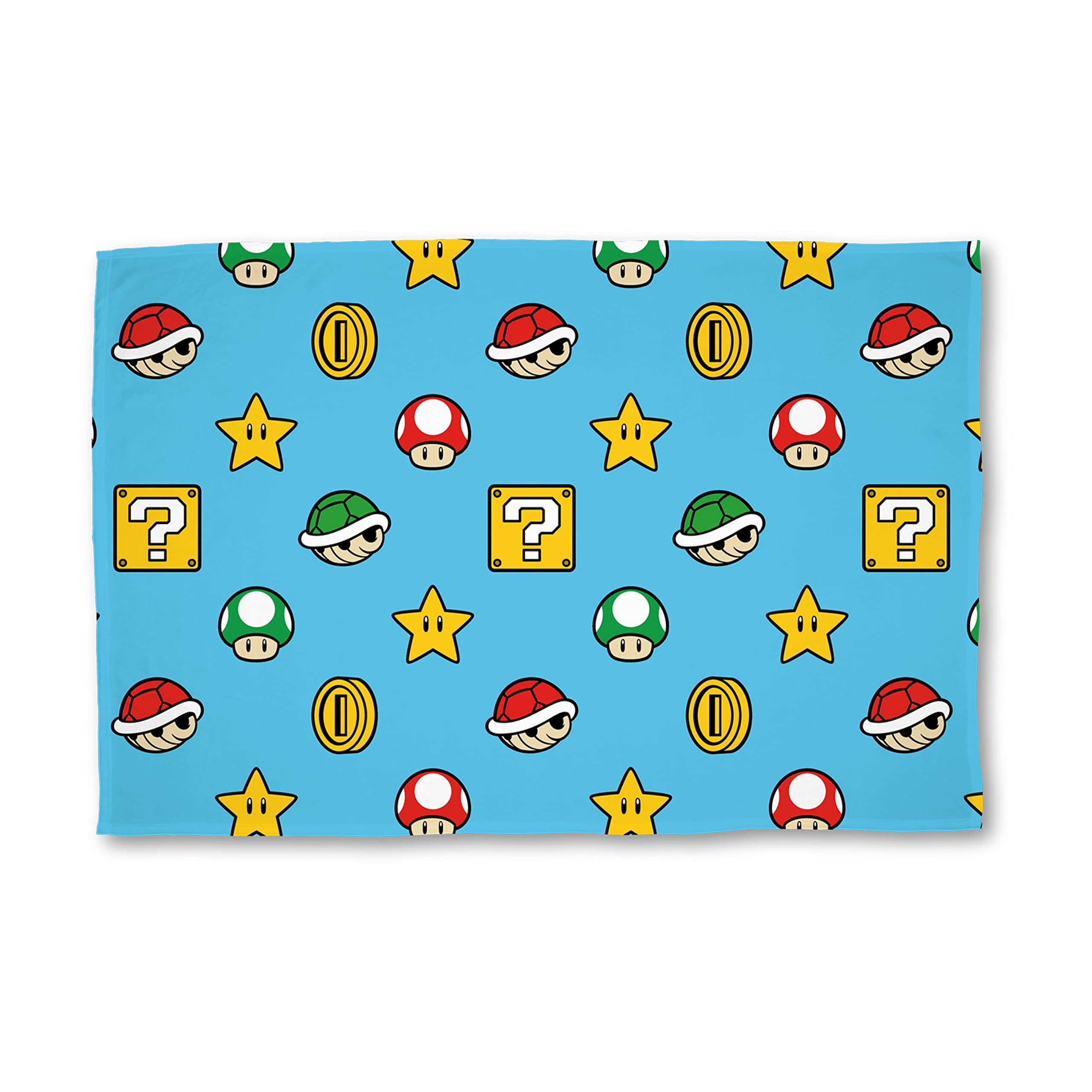 Nintendo Officially Licensed Super Mario Fleece Blanket | Super Soft Warm Throw, Continue Gaming Design Brands | Perfect For The Bedroom, Camping & Sleepovers — image 1