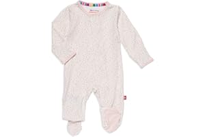 Magnetic Me Girls Modal Magnetic Baby Footie Pajamas | Silky Soft Modal Fabric | Baby Sleepers Available Sizes PRE - 24M