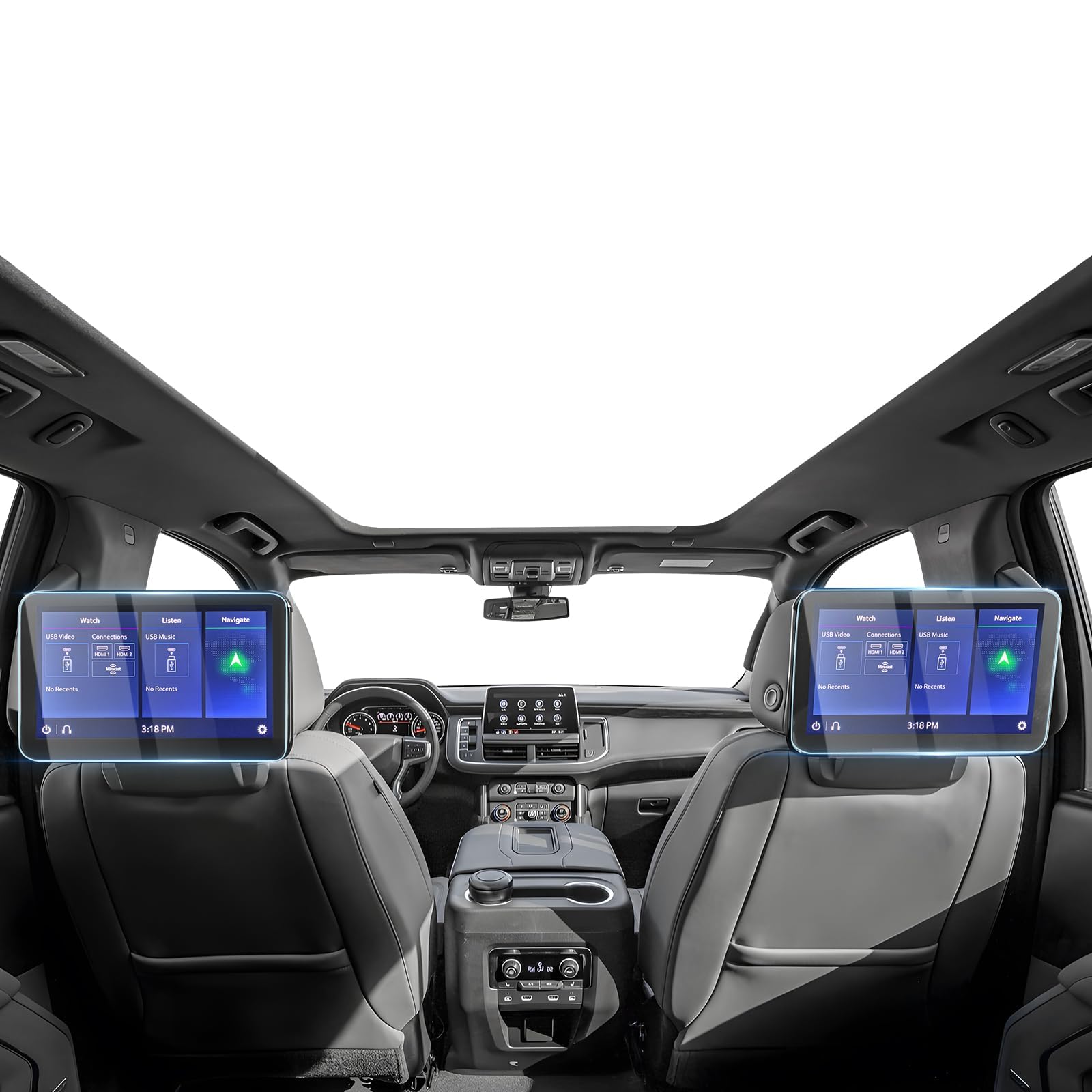 Photo 1 of [Upgrade] 2 Pack 2021~2025 GMC Yukon Denali /Chevy Tahoe /Suburban 12.6-Inch Screen Protector [Military-Grade Sturdy] [No Glare & Fingerprint] for Rear Seat Media Display Protector Tempered Glass Accessories