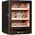 GLENCREAG MET-1031 Cigar Humidor Cabinet for 150 Cigars with Spanish Cedar Lining, Tight-Seal Magnetic Door, 3+1 Large Capacity Drawers, Gift for Cigar Lovers
