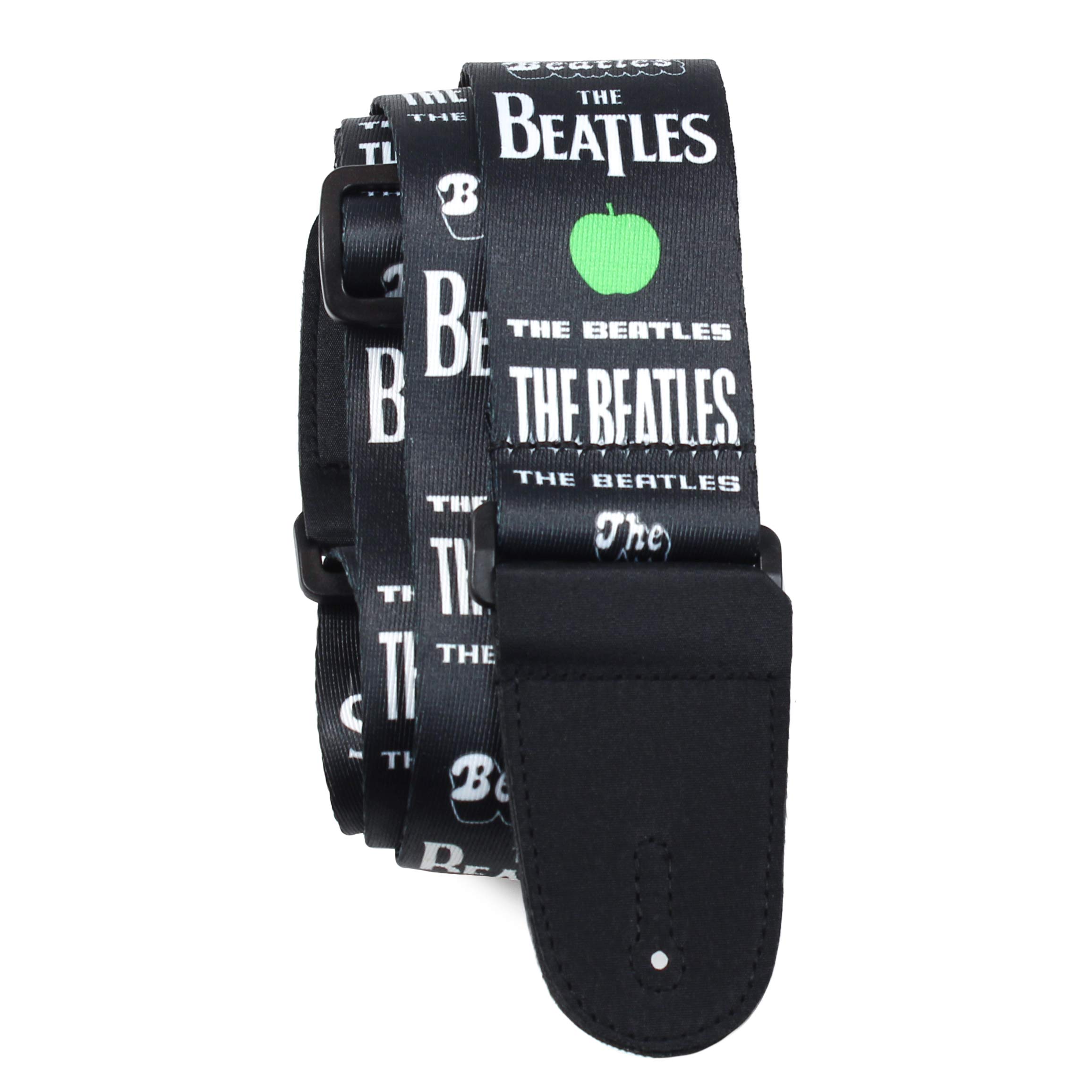 Perri’s Leathers Ltd. - The Beatles - Guitar Strap - Polyester - Green Apples - Official Licensed Product - For Acoustic/Bass/Electric Guitars – Adjustable - Made in Canada (LPCP-6105)