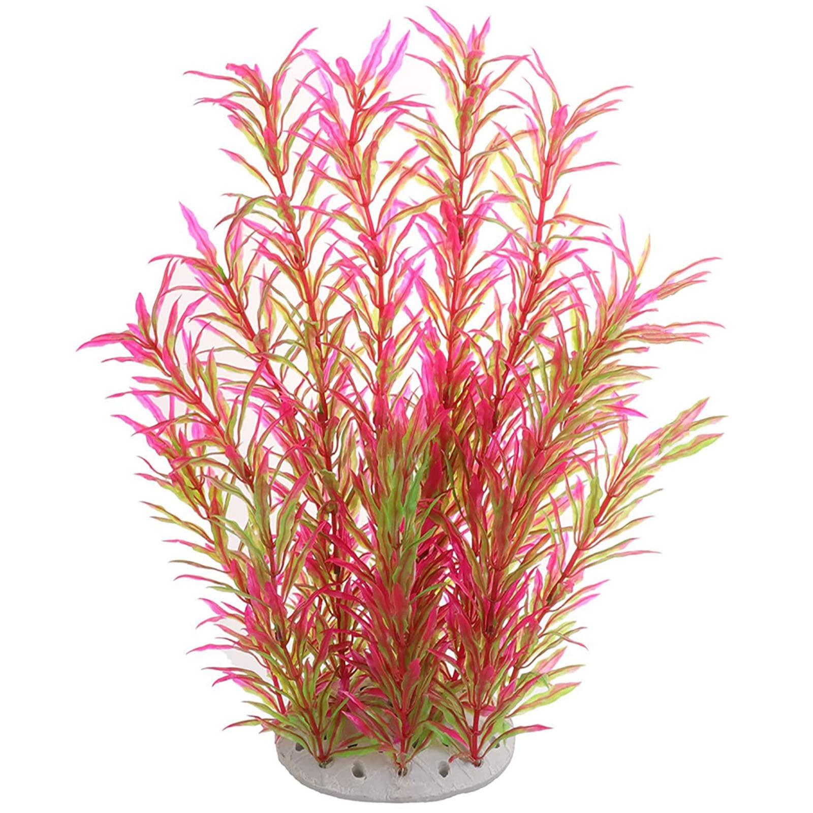 LAIYOHO 1 Aquarium Artificial Plant 28cm Pink Large Landscape Decoration Artificial Plastic Hydroponic Fake Aquarium Aquatic Plant.