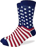 Good Luck Sock Men's American Flag Crew Socks,Large