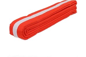 AAMA Color Belts with White Stripe for Martial Arts - Taekwondo Karate Judo