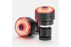 ROCKBROS Bike Handlebar End Plugs Light, Brake Sensing Rear Bike Light, Rechargeable Light for Bicycle, IPX6 Waterproof