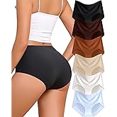 DWGVVX 6 Pack Womens Underwear Seamless Sexy Full Coverage Panties Briefs No Show Fall Clothes Lingerie Gift For Womens