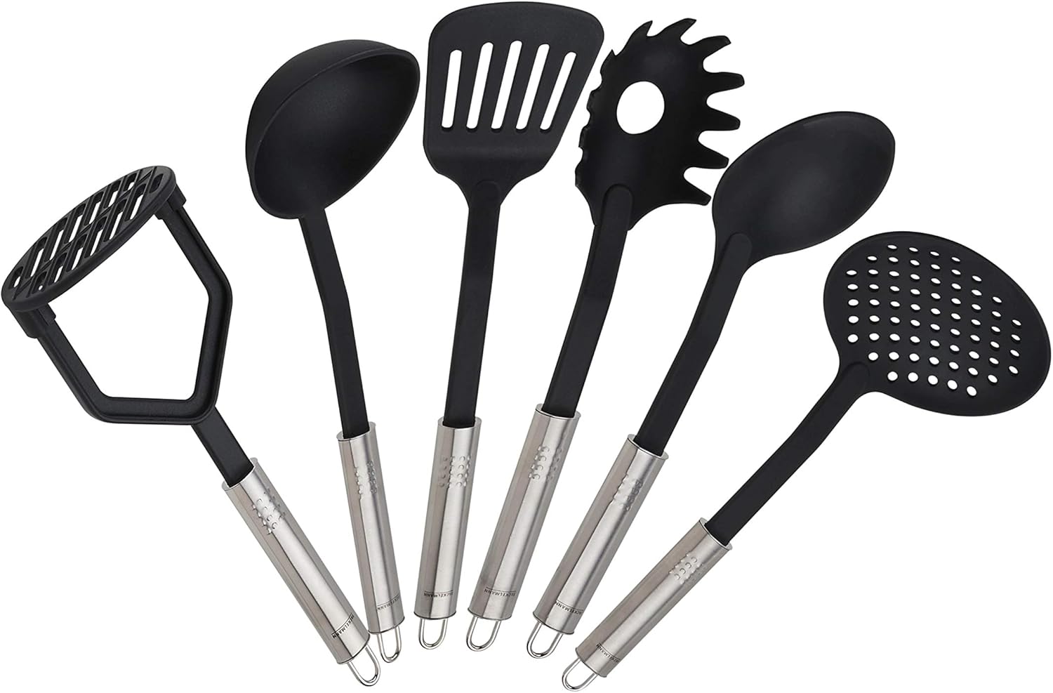 FACKELMANN Küchenhelfer-Set OVALGRIFF, Kochbesteck für beschichtete